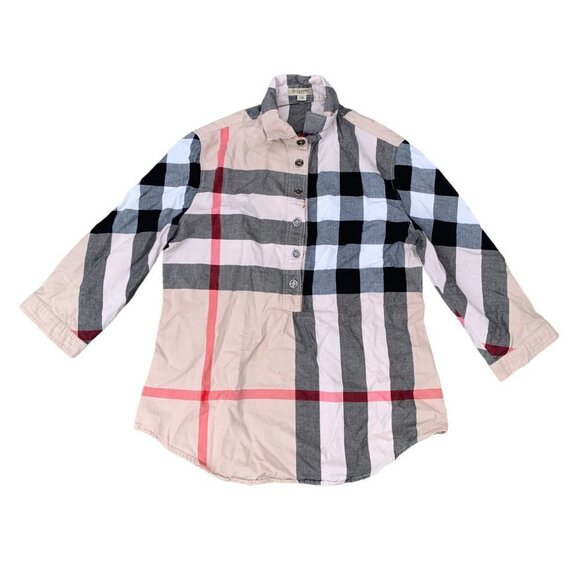 Rare Burberry Brit Novacheck Blouse Dress Shirt XXL - Picture 1 of 6